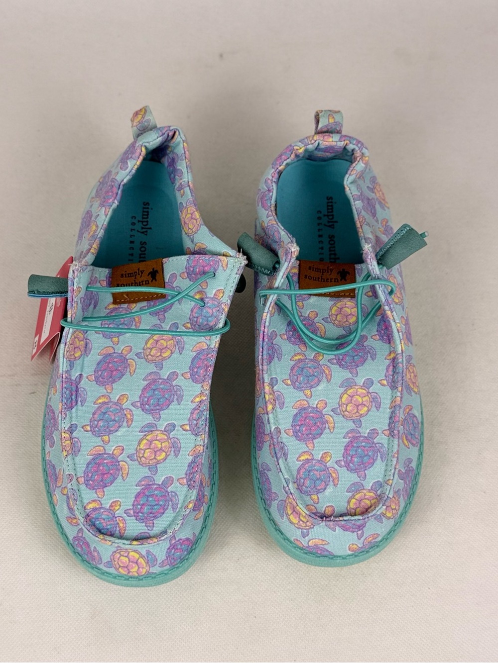 Simply Southern Sea Turtle Slip On Shoes Women’s Size 8 Aqua Teal NWT - Picture 4 of 11